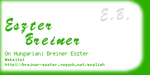 eszter breiner business card